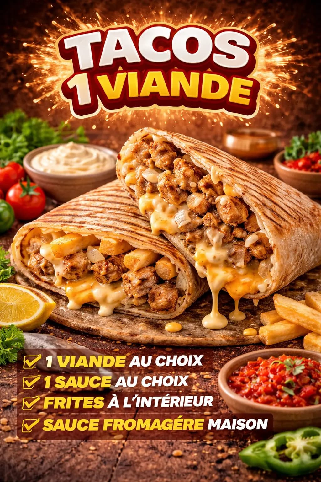 Tacos 1 viande
