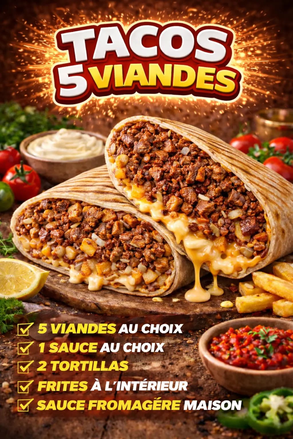 Tacos 5 viandes